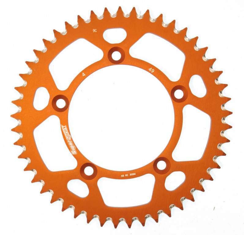 Rear ALU sprocket SUPERSPROX RAL-4:49-ORG orange 49T, 420