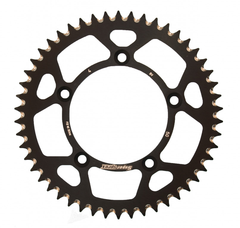 Rear ALU sprocket SUPERSPROX RAL-4:50-BLK Crni 50T, 420
