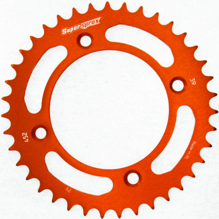 Rear ALU sprocket SUPERSPROX RAL-452:39-ORG orange 39T, 415