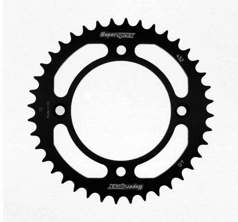 Rear ALU sprocket SUPERSPROX RAL-452:40-BLK Crni 40T, 415