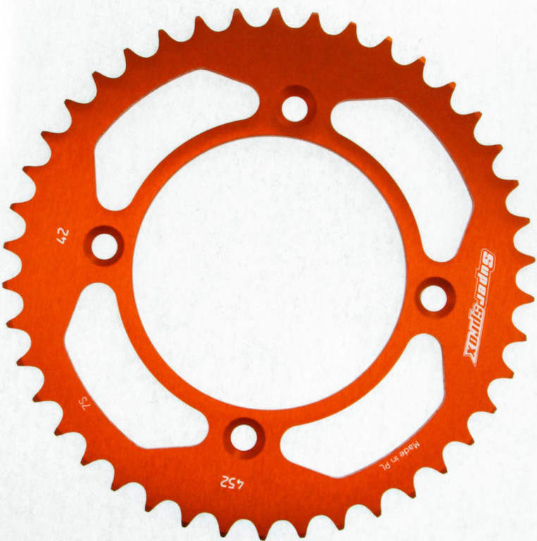 Rear ALU sprocket SUPERSPROX RAL-452:42-ORG orange 42T, 415