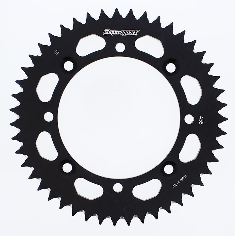 Rear ALU sprocket SUPERSPROX RAL-455:46-BLK Crni 46T, 420