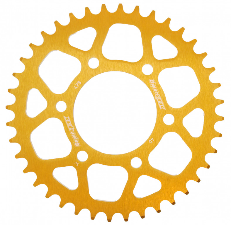 Rear ALU sprocket SUPERSPROX RAL-478:40-GLD zlato 40T, 520