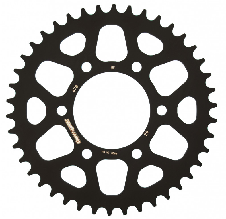 Rear ALU sprocket SUPERSPROX RAL-478:42-BLK Crni 42T, 520