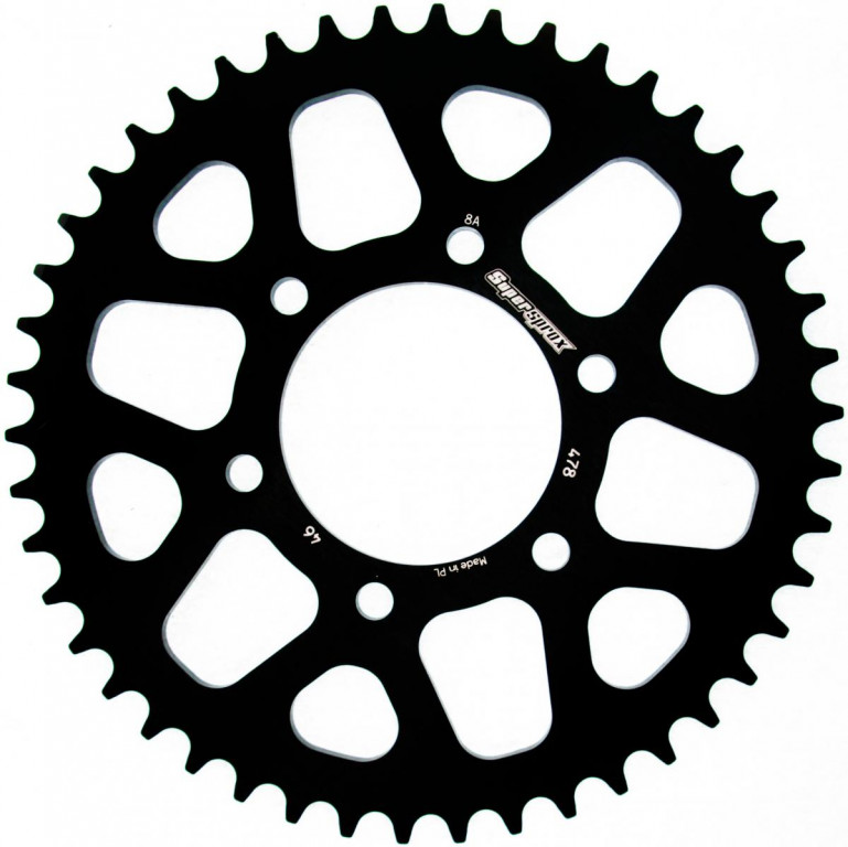 Rear ALU sprocket SUPERSPROX RAL-478:46-BLK Crni 46T, 520