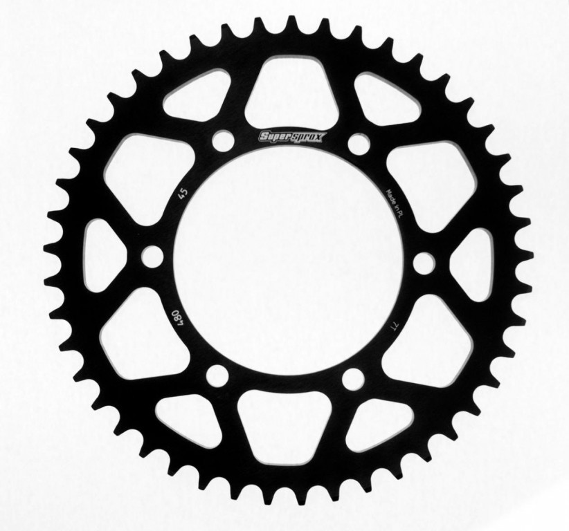 Rear ALU sprocket SUPERSPROX RAL-480:45-BLK Crni 45T, 525