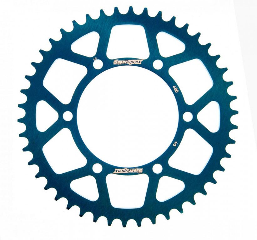 Rear ALU sprocket SUPERSPROX RAL-480:46-BLU plavi 46T, 525