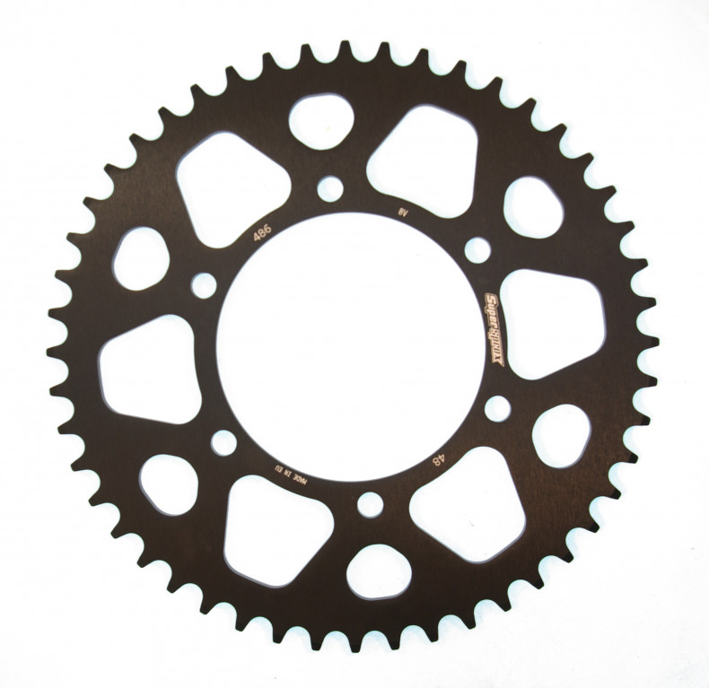 Rear ALU sprocket SUPERSPROX RAL-486:48-BLK Crni 48T, 520
