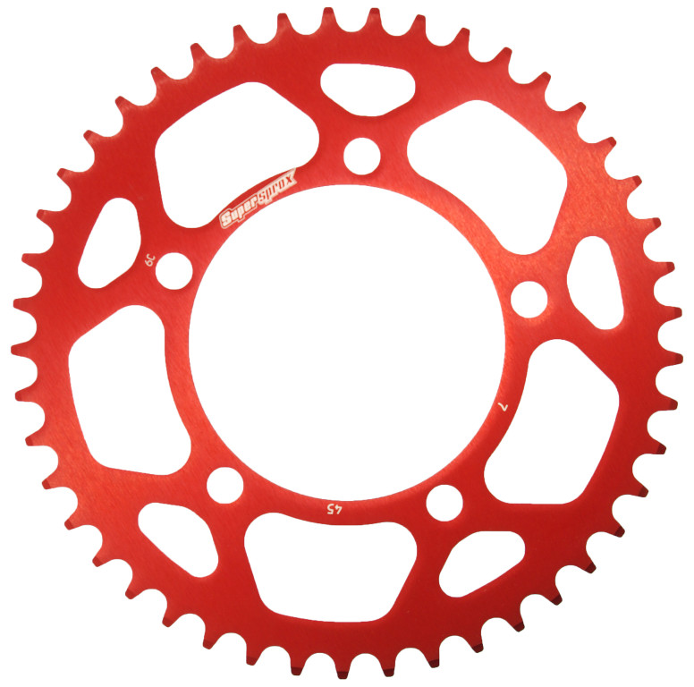 Rear ALU sprocket SUPERSPROX RAL-7:45-RED crven 45T, 525