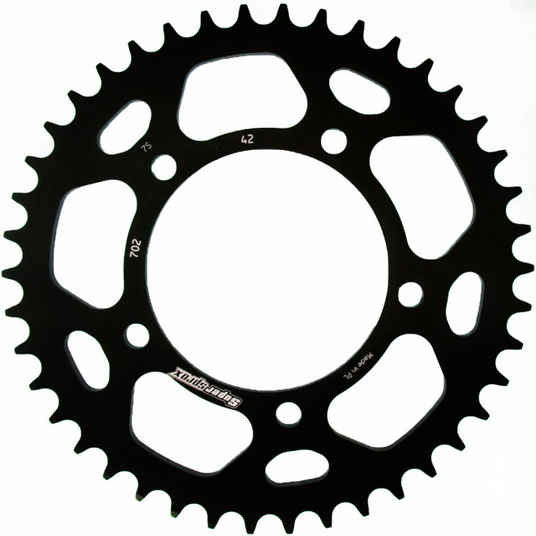 Rear ALU sprocket SUPERSPROX RAL-702:42-BLK Crni 42T, 525