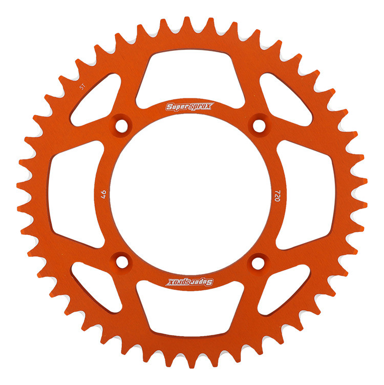 Rear ALU sprocket SUPERSPROX RAL-720:46-ORG orange 46T, 520