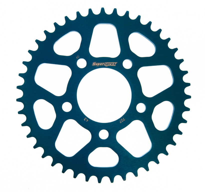 Rear ALU sprocket SUPERSPROX RAL-727:43-BLK Crni 43T, 525
