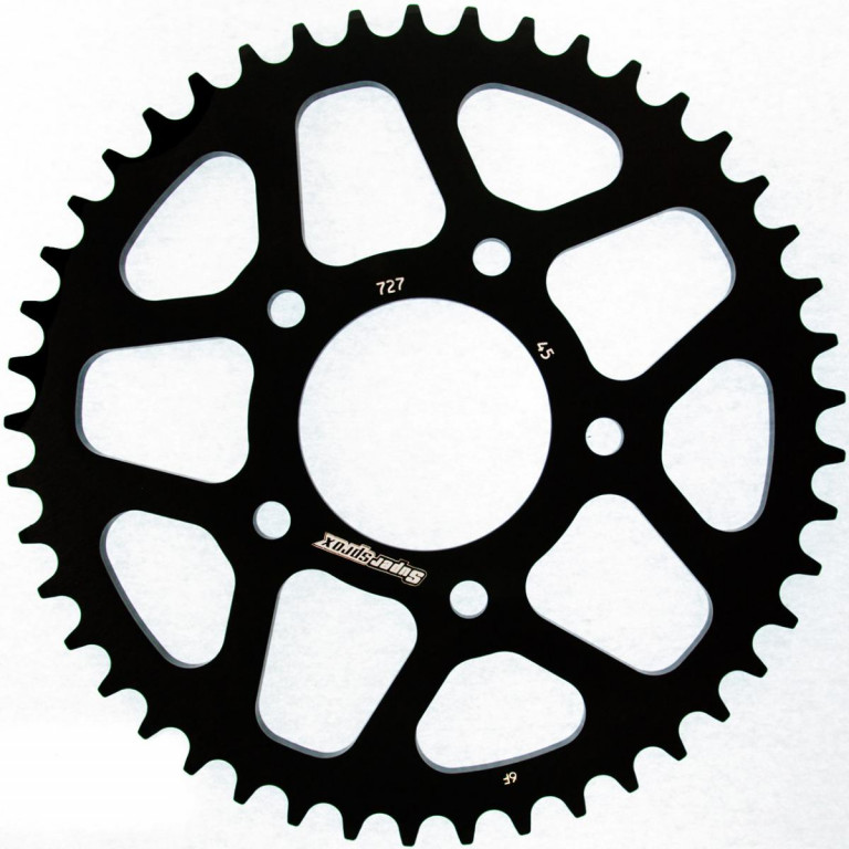 Rear ALU sprocket SUPERSPROX RAL-727:45-BLK Crni 45T, 525