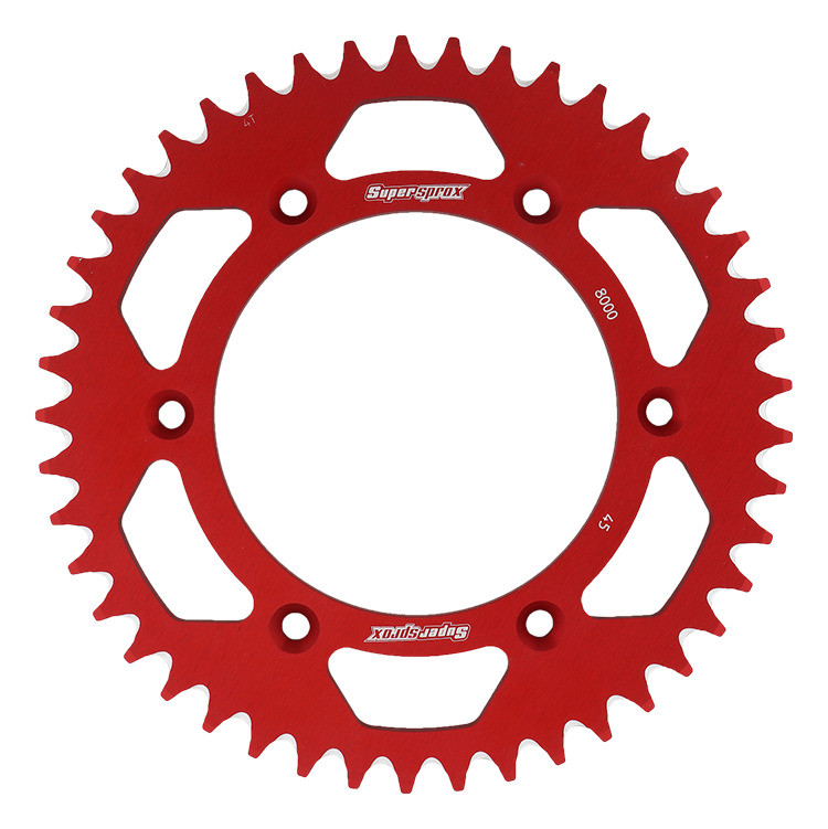 Rear ALU sprocket SUPERSPROX RAL-8000:45-RED crven 45T, 520