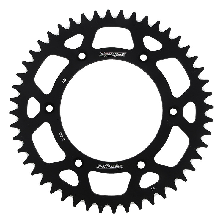Rear ALU sprocket SUPERSPROX RAL-8000:48-BLK Crni 48T, 520