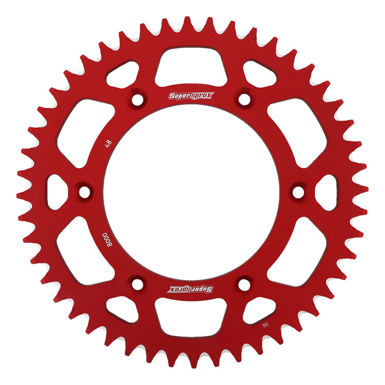 Rear ALU sprocket SUPERSPROX RAL-8000:48-RED crven 48T, 520