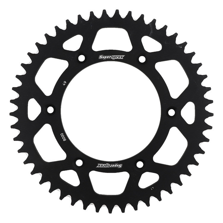 Rear ALU sprocket SUPERSPROX RAL-8000:49-BLK Crni 49T, 520