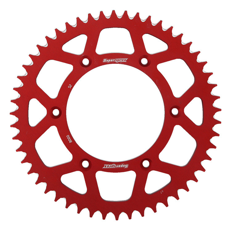 Rear ALU sprocket SUPERSPROX RAL-8000:52-RED crven 52T, 520