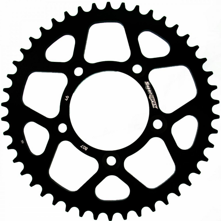 Rear ALU sprocket SUPERSPROX RAL-807:46-BLK Crni 46T, 525