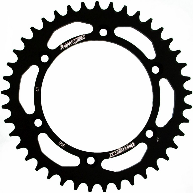 Rear ALU sprocket SUPERSPROX RAL-808:41-BLK Crni 41T, 520