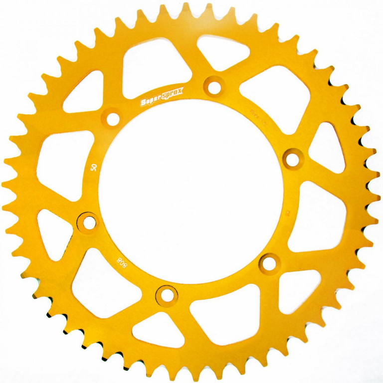 Rear ALU sprocket SUPERSPROX RAL-808:50-GLD zlato 50T, 520