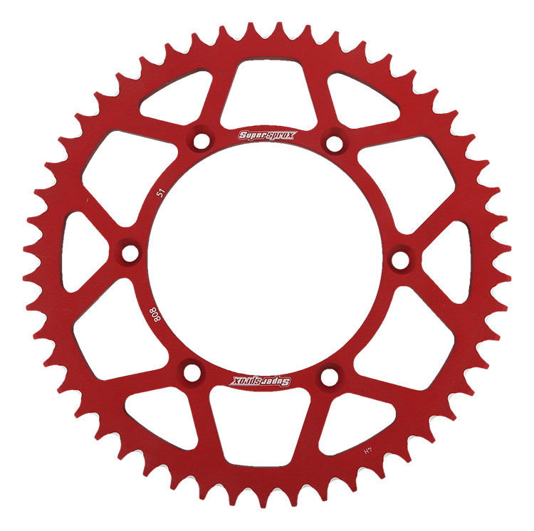 Rear ALU sprocket SUPERSPROX RAL-808:51-RED crven 51T, 520