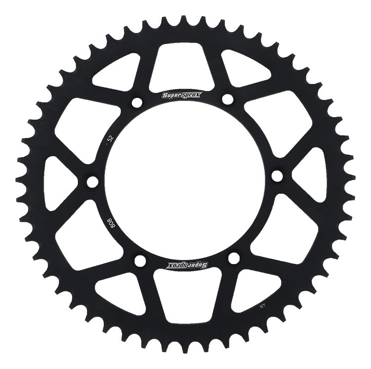 Rear ALU sprocket SUPERSPROX RAL-808:52-BLK Crni 52T, 520