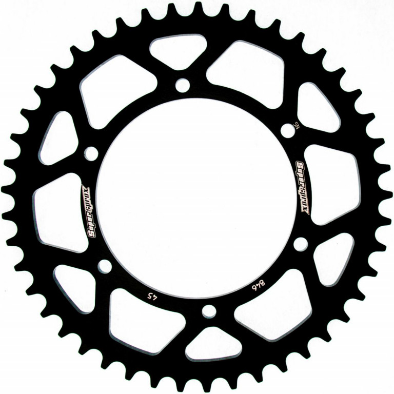 Rear ALU sprocket SUPERSPROX RAL-846:45-BLK Crni