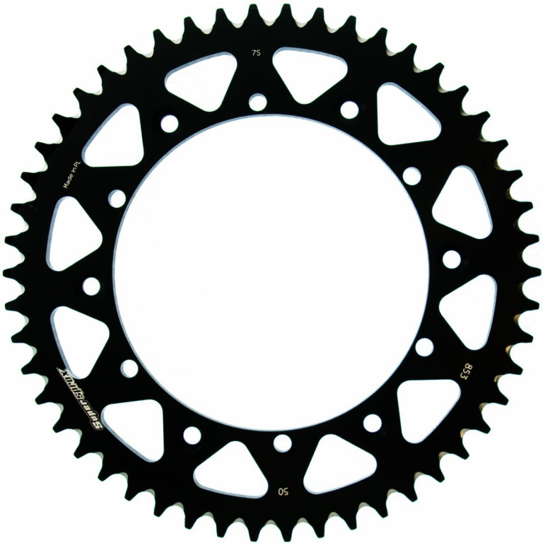 Rear ALU sprocket SUPERSPROX RAL-853:50-BLK Crni 50T, 520
