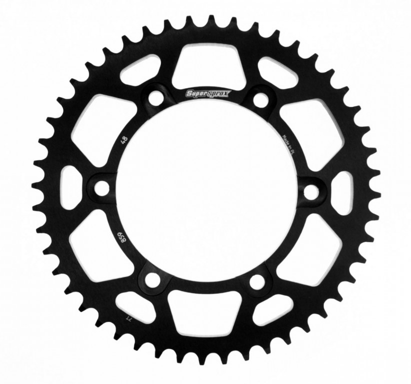 Rear ALU sprocket SUPERSPROX RAL-859:48-BLK Crni 48T, 530