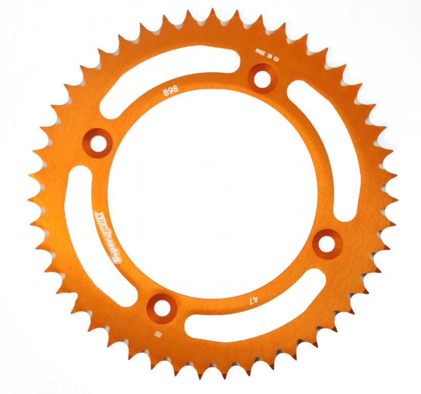 Rear ALU sprocket SUPERSPROX RAL-898:47-ORG orange 47T, 428