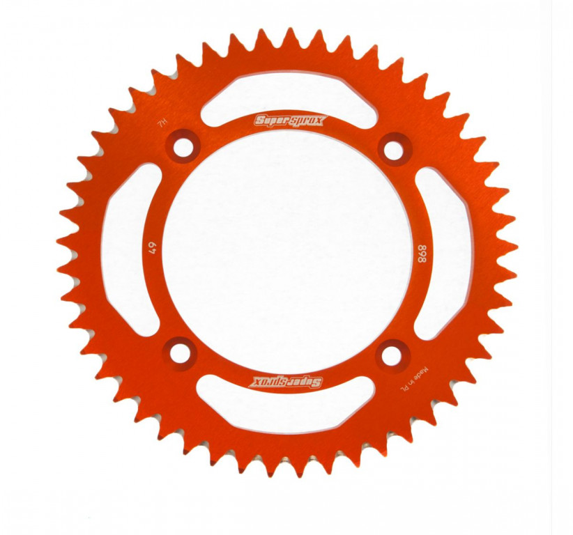 Rear ALU sprocket SUPERSPROX RAL-898:49-ORG orange 49T, 428