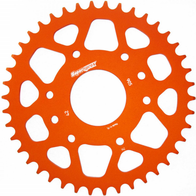 Rear ALU sprocket SUPERSPROX RAL-905:42-ORG orange 42T, 520