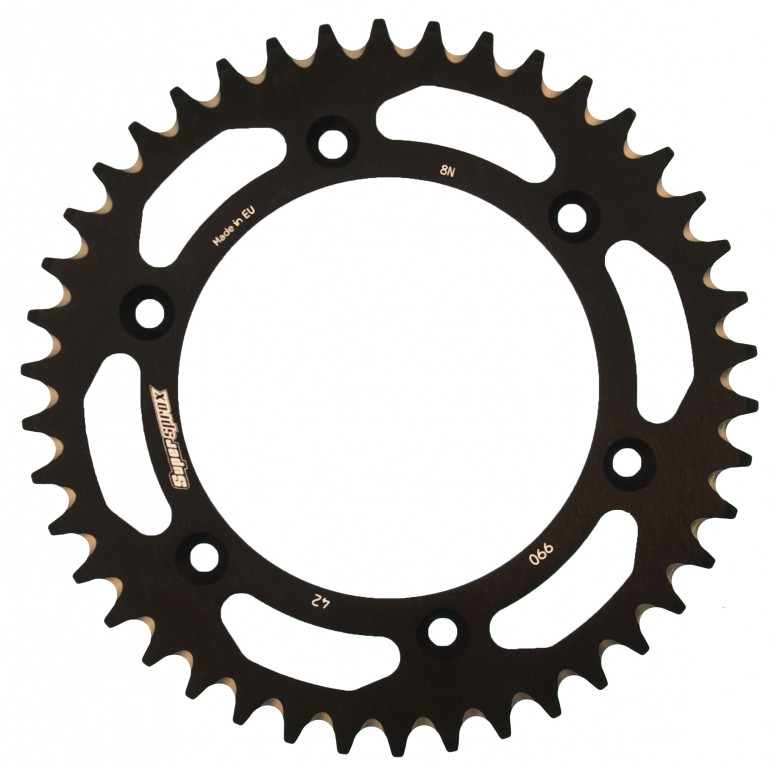 Rear ALU sprocket SUPERSPROX RAL-990:42-BLK Crni 42T, 520