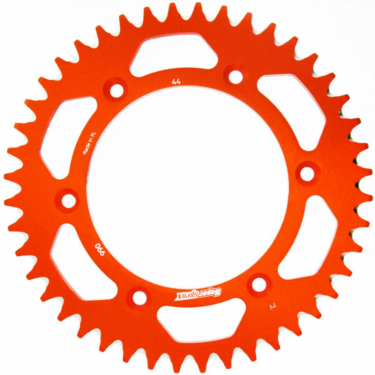 Rear ALU sprocket SUPERSPROX RAL-990:44-ORG orange 44T, 520