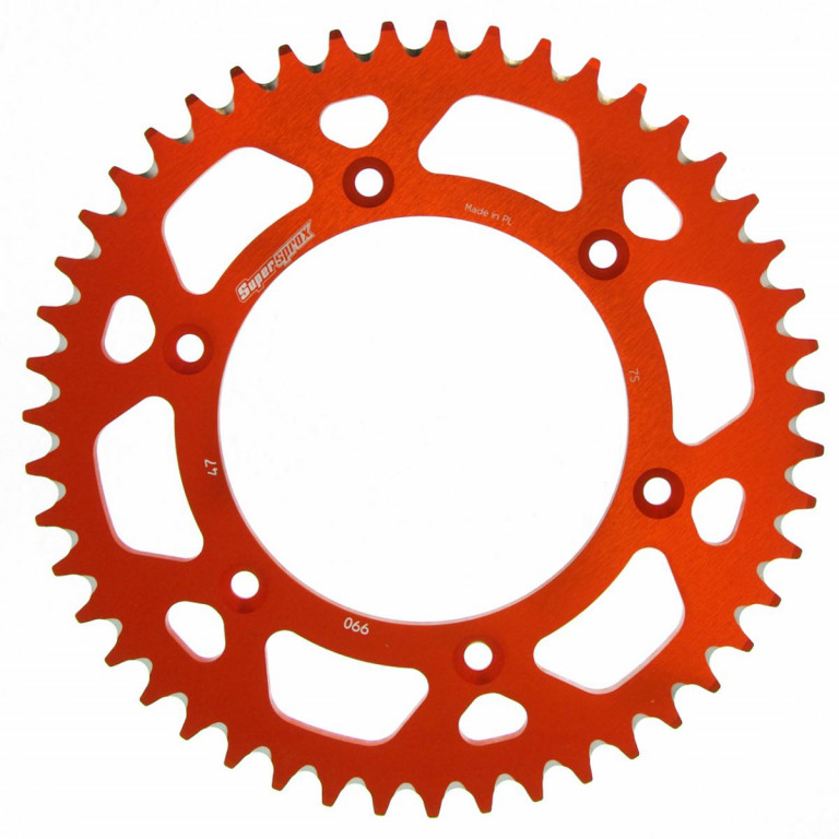 Rear ALU sprocket SUPERSPROX RAL-990:47-ORG orange 47T, 520