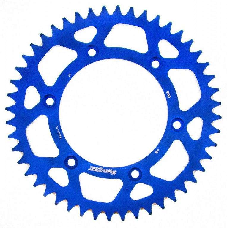 Rear ALU sprocket SUPERSPROX RAL-990:48-BLU plavi 48T, 520