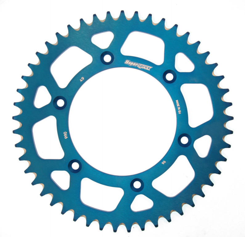 Rear ALU sprocket SUPERSPROX RAL-990:49-BLU plavi 49T, 520