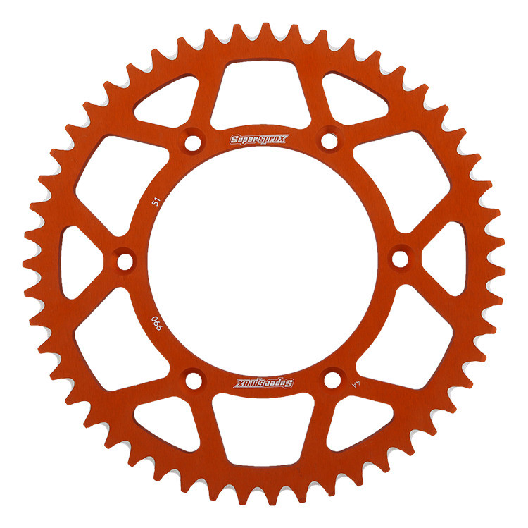 Rear ALU sprocket SUPERSPROX RAL-990:51-ORG orange 51T, 520