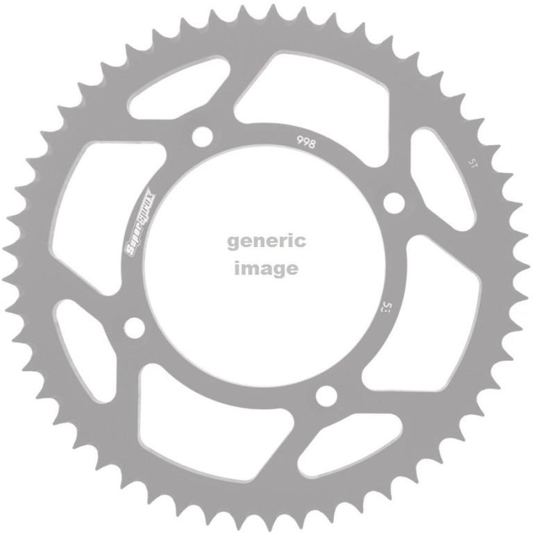 Rear ALU sprocket SUPERSPROX RAL-998:55-BLK Crni 55T, 428