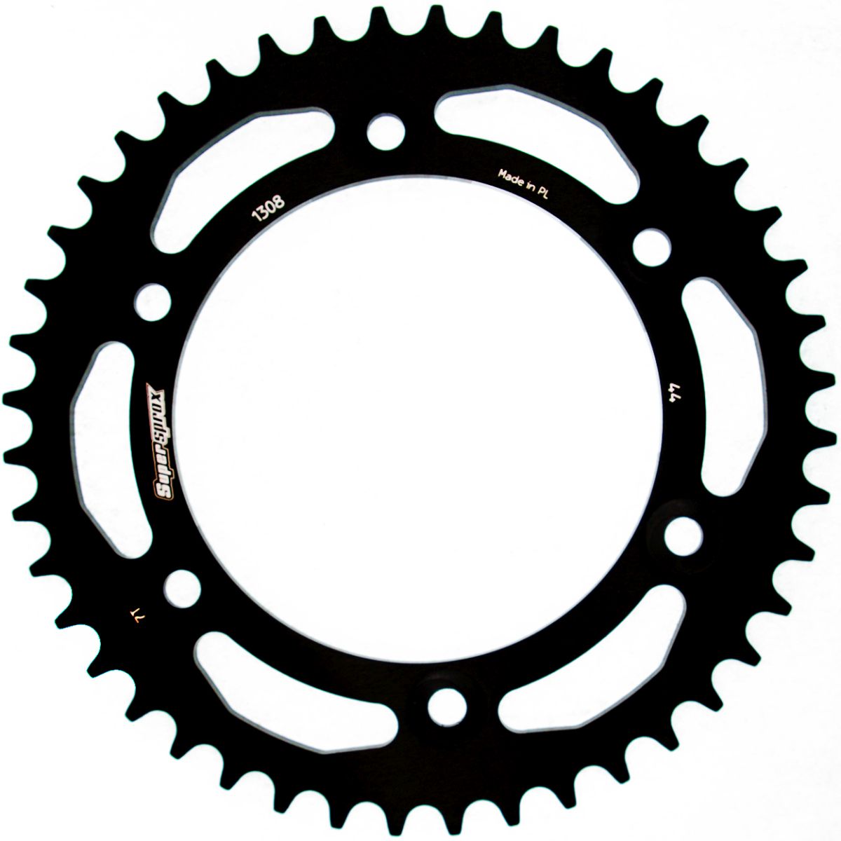 Rear ALU sprocket SUPERSPROX RAL-1308:44-BLK Crni 44T, 520