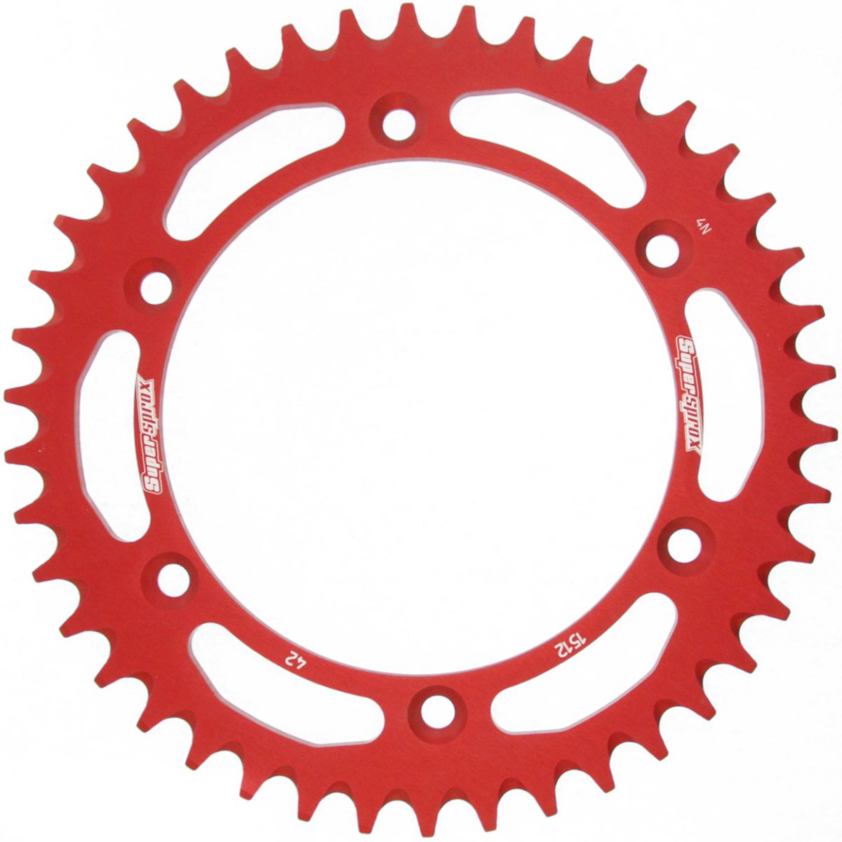 Rear ALU sprocket SUPERSPROX RAL-1512:42-RED crven 42T, 520