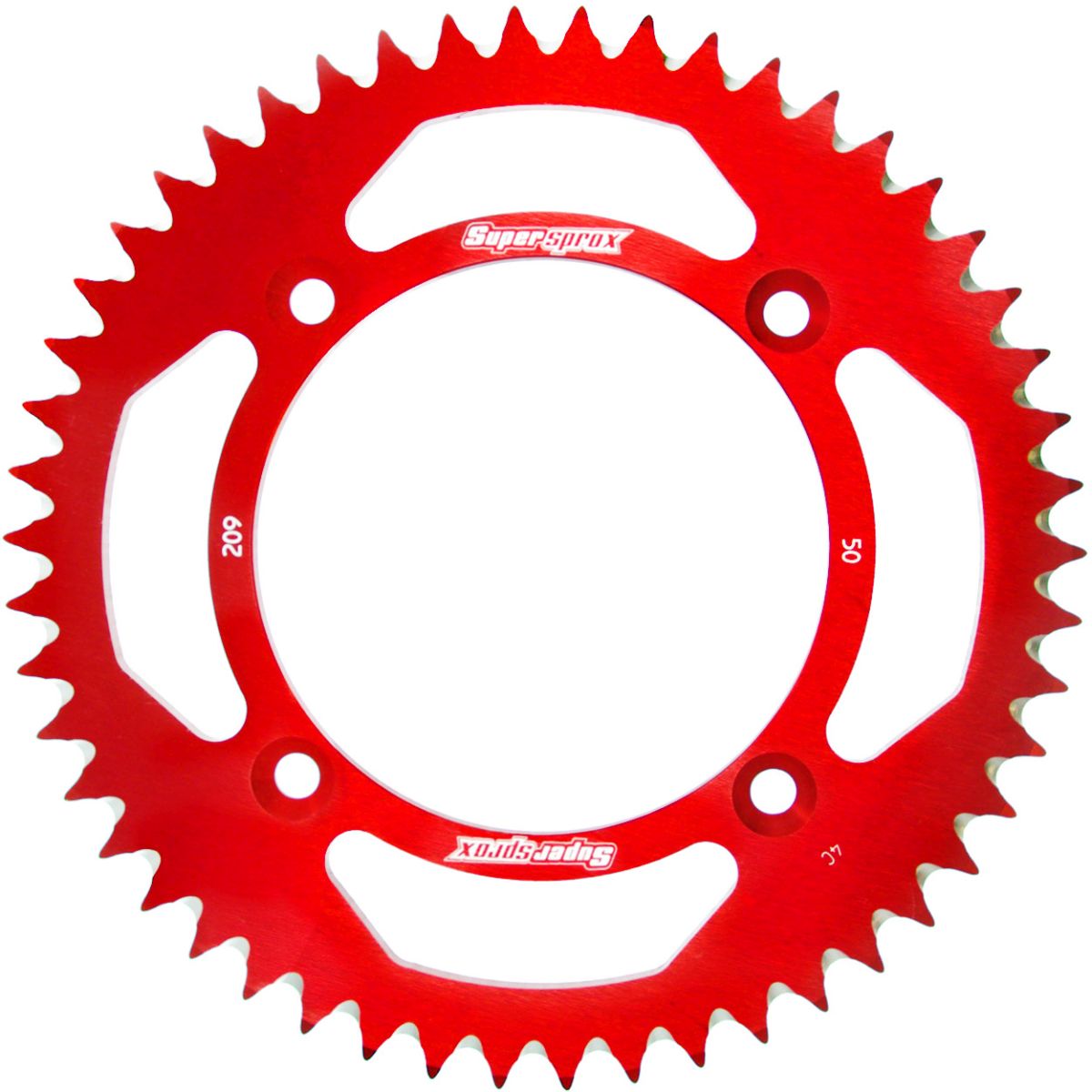 Rear ALU sprocket SUPERSPROX RAL-209:50-RED crven 50T, 420