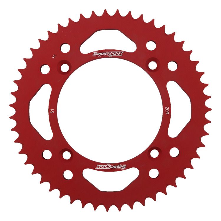 Rear ALU sprocket SUPERSPROX RAL-209:51-RED crven 51T, 420