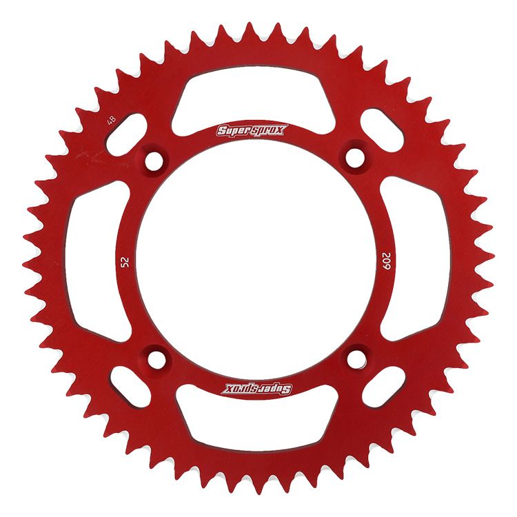 Rear ALU sprocket SUPERSPROX RAL-209:52-RED crven 52T, 420