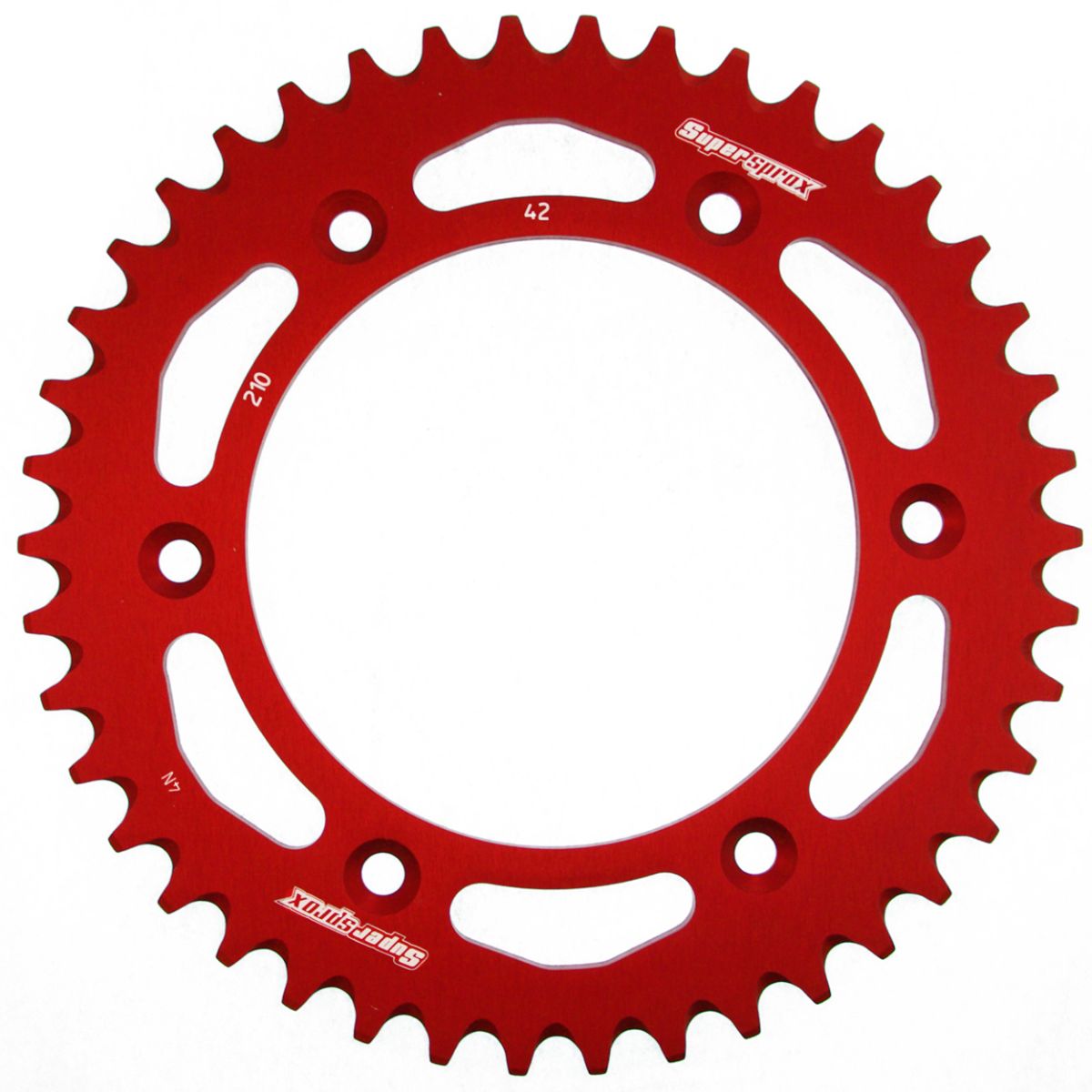 Rear ALU sprocket SUPERSPROX RAL-210:42-RED crven 42T, 520