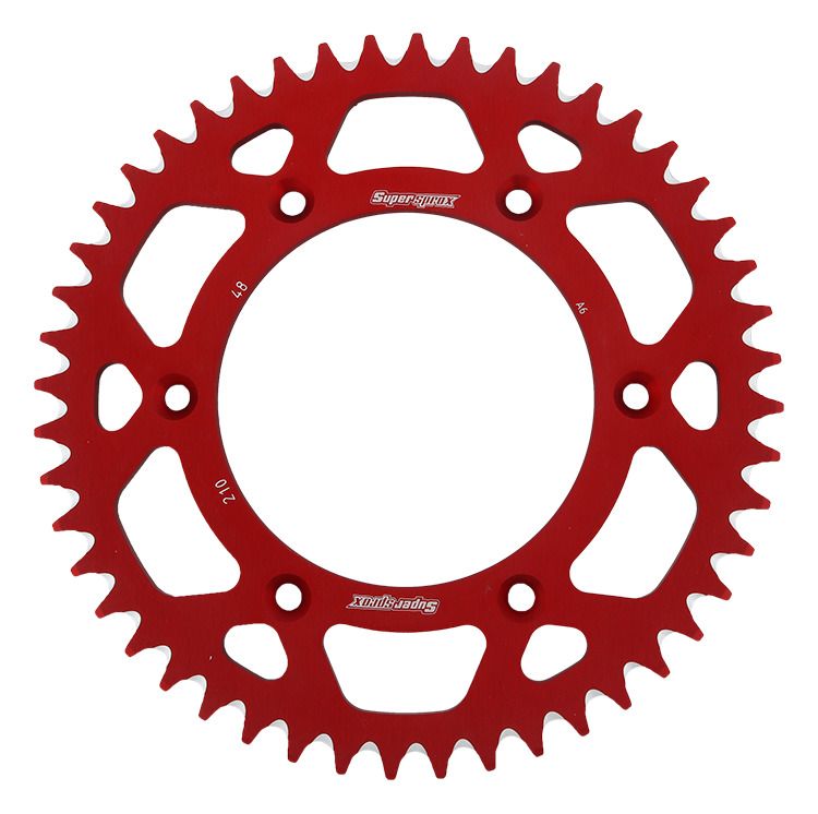 Rear ALU sprocket SUPERSPROX RAL-210:48-RED crven 48T, 520