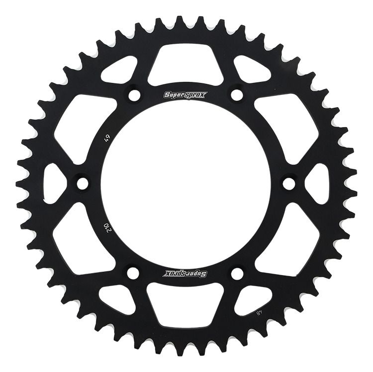 Rear ALU sprocket SUPERSPROX RAL-210:49-BLK Crni 49T, 520