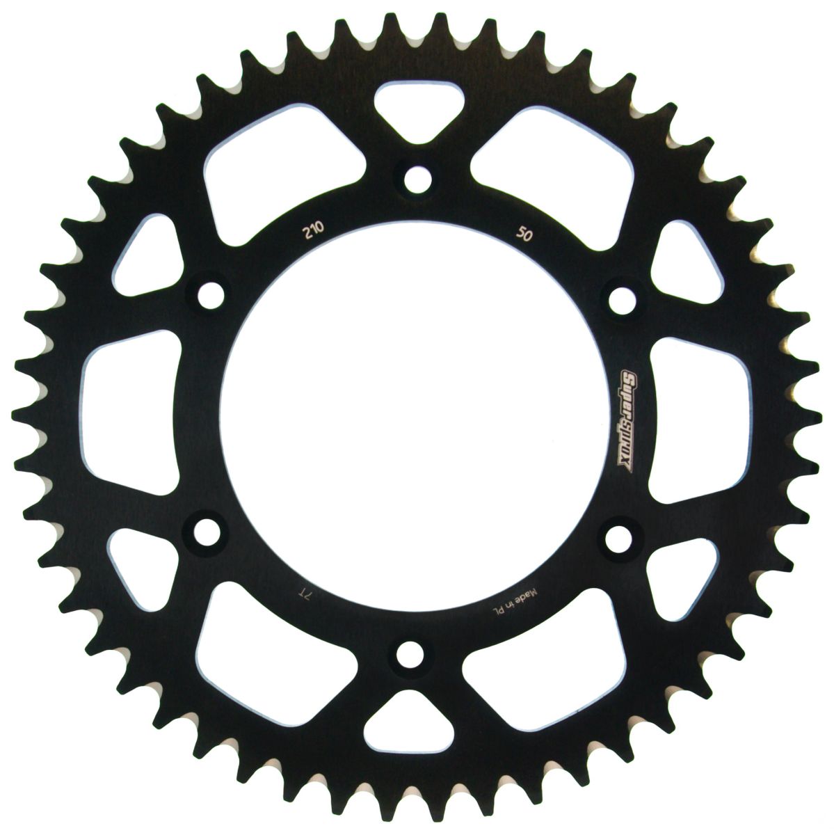 Rear ALU sprocket SUPERSPROX RAL-210:50-BLK Crni 50T, 520