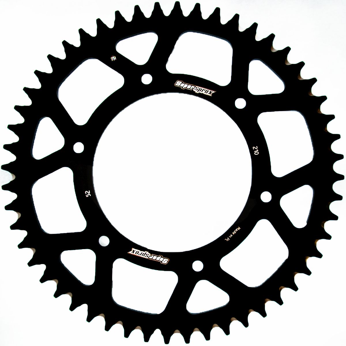 Rear ALU sprocket SUPERSPROX RAL-210:52-BLK Crni 52T, 520